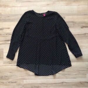 Vince Camuto Black and White Polka Dot Blouse